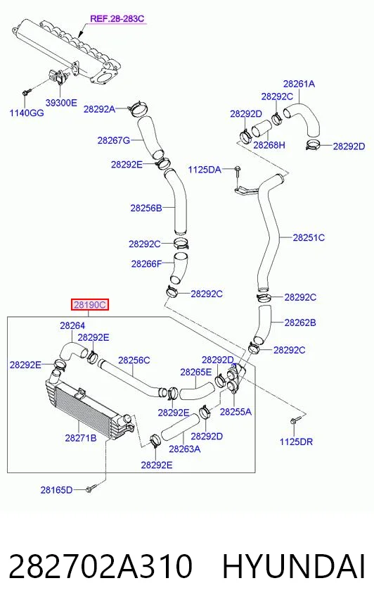 Radiador de aire de admisión Hyundai Matrix monovolumen (FC) (2005 - 2008) precio, desde 196,73 EUR