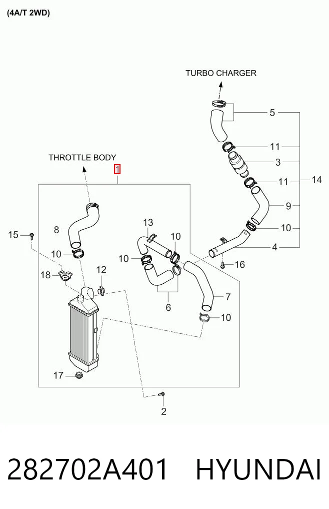 Enfriador de aire de admisión KIA Rio II hatchback comprar en España