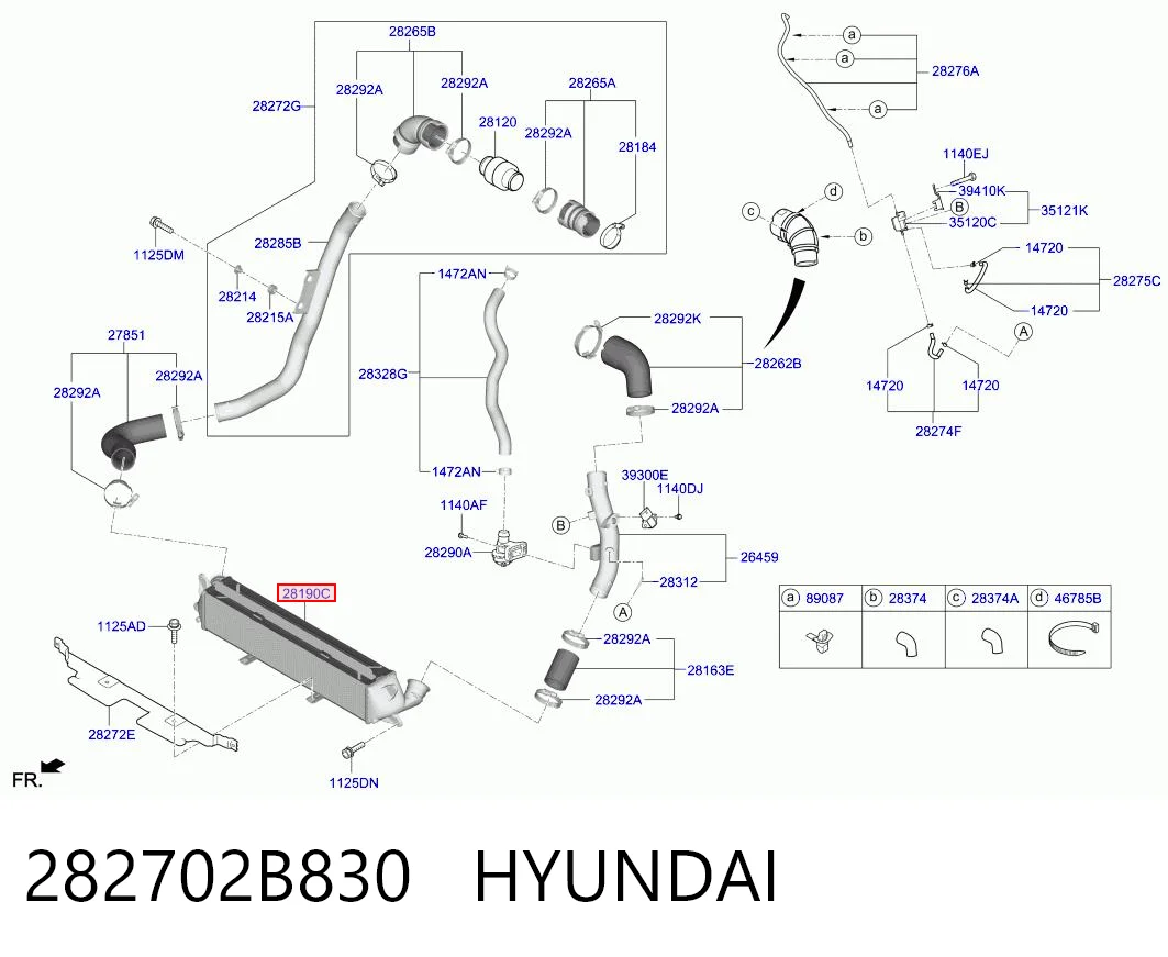 Radiador de intercooler Hyundai KONA (2017-2024)