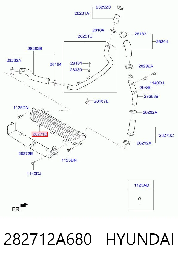 Enfriador de aire de admisión VALEO 822928