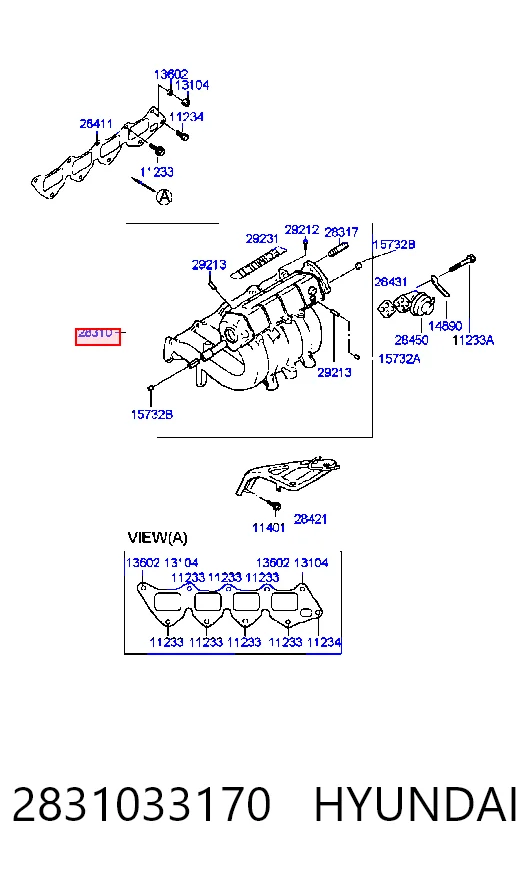 Colector de admisión para Hyundai Sonata Y-3