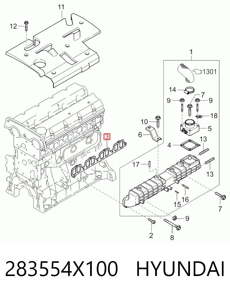 Junta colector de admisión Terracan  SUV (2001-2006) original desde 7,80 €