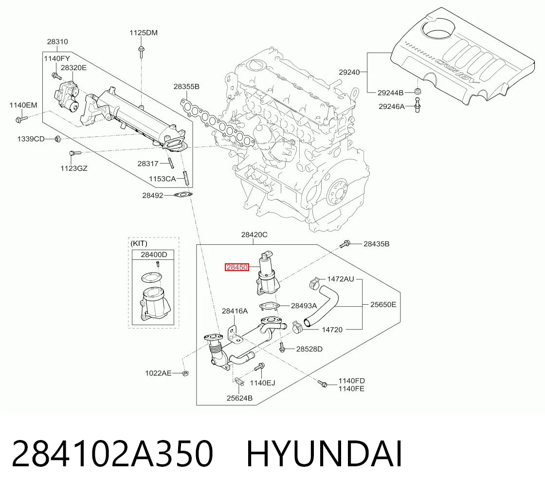 EGR para Hyundai I30  (PD)