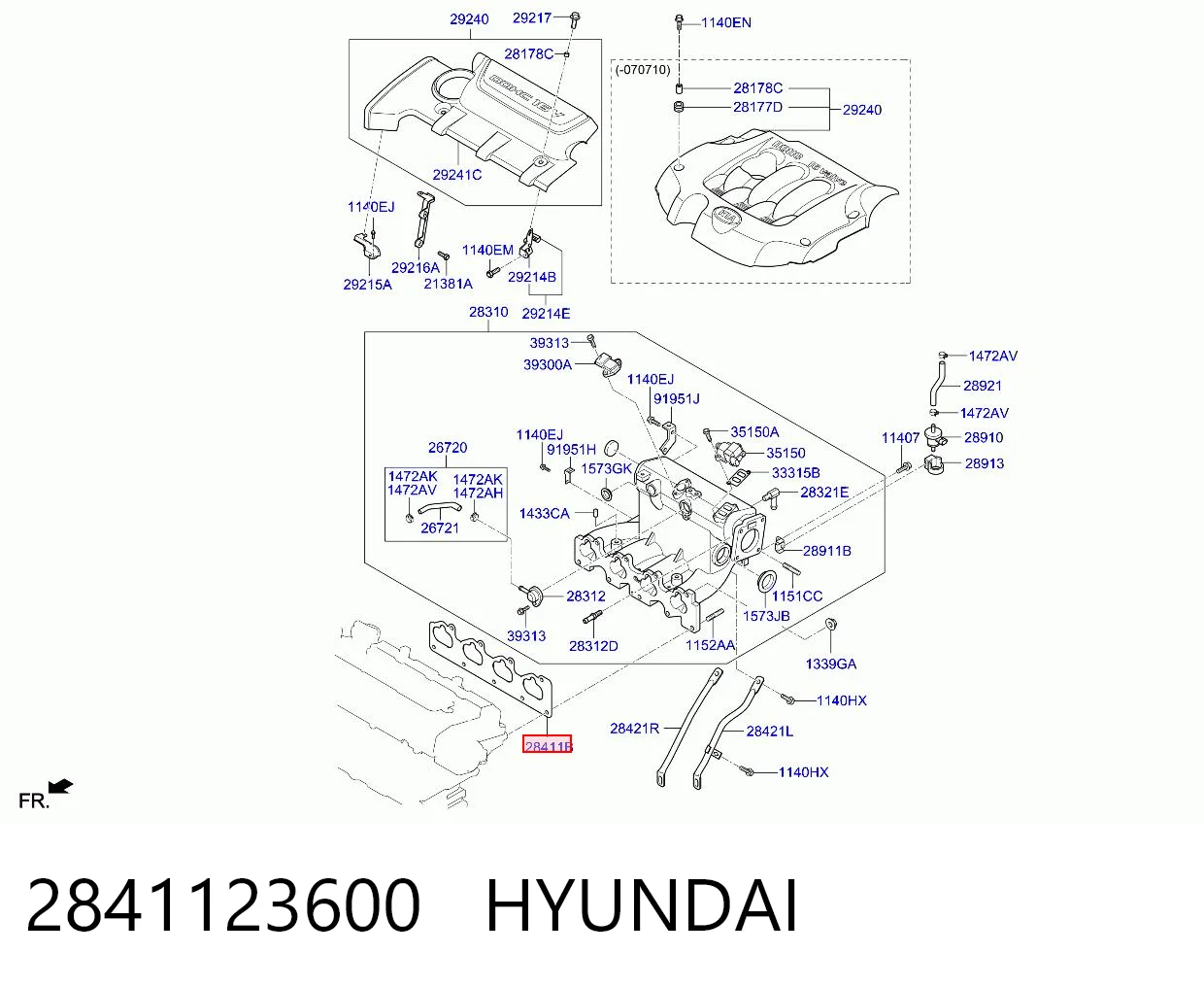 Junta colector de admisión Hyundai Coupe II coupé comprar en España