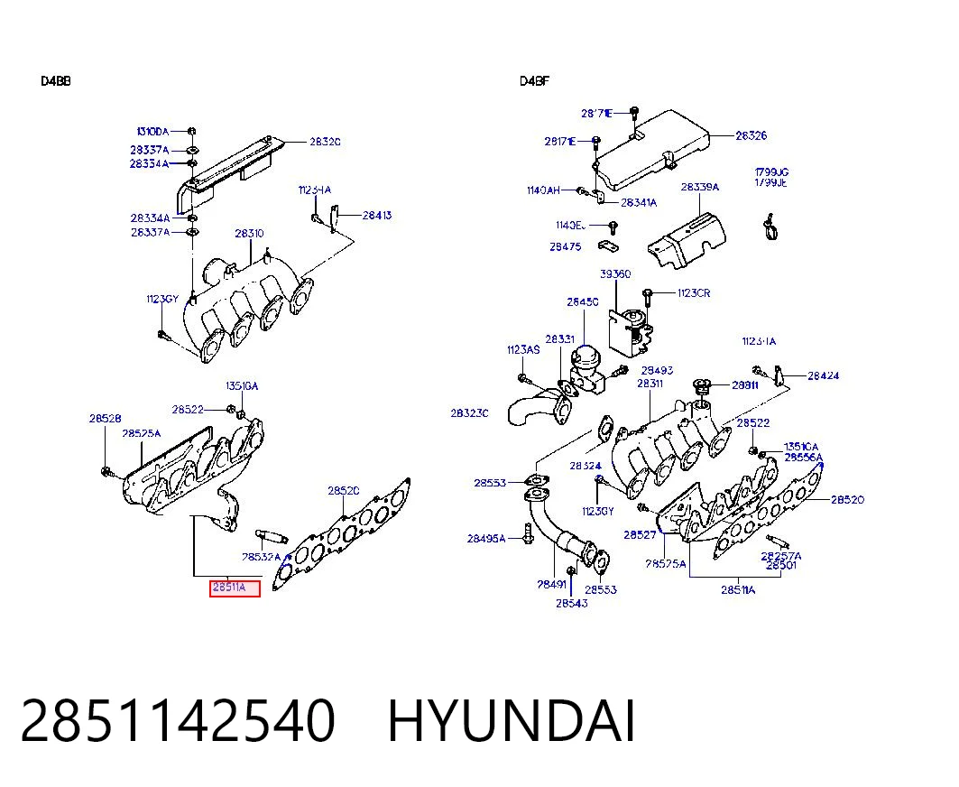 Comprar Colector de escape Hyundai Galloper  JK a bajo precio
