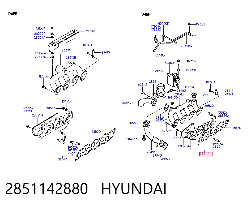 Colector de escape, sistema de escape Hyundai Galloper SUV (JK) (1997 - 2003) precio, desde 43,86 EUR