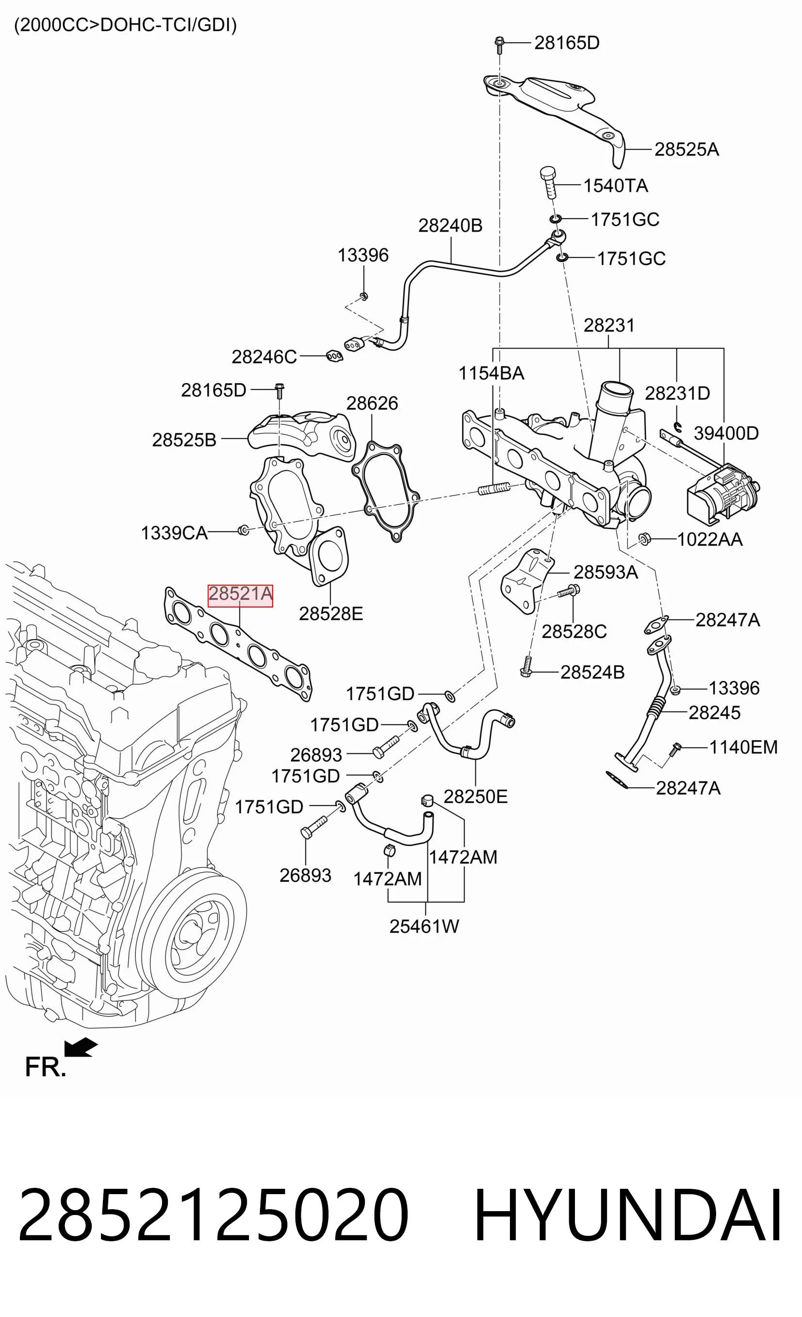 Junta colector escape Hyundai Tucson II SUV (TM) (2010 - 2015) precio, desde 12,25 EUR