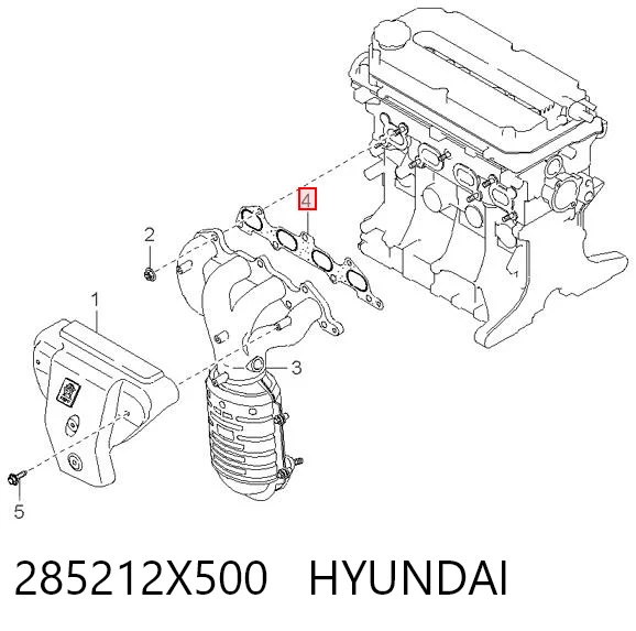 Junta colector joint para KIA Rio I DC