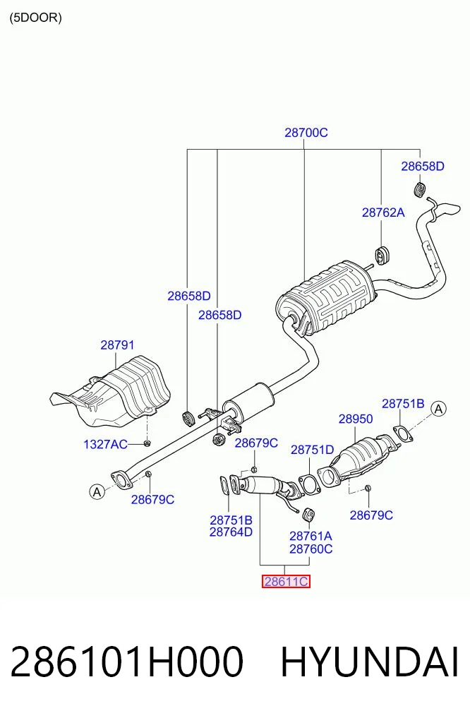 BS700147 Bosal Tubo intermedio de escape