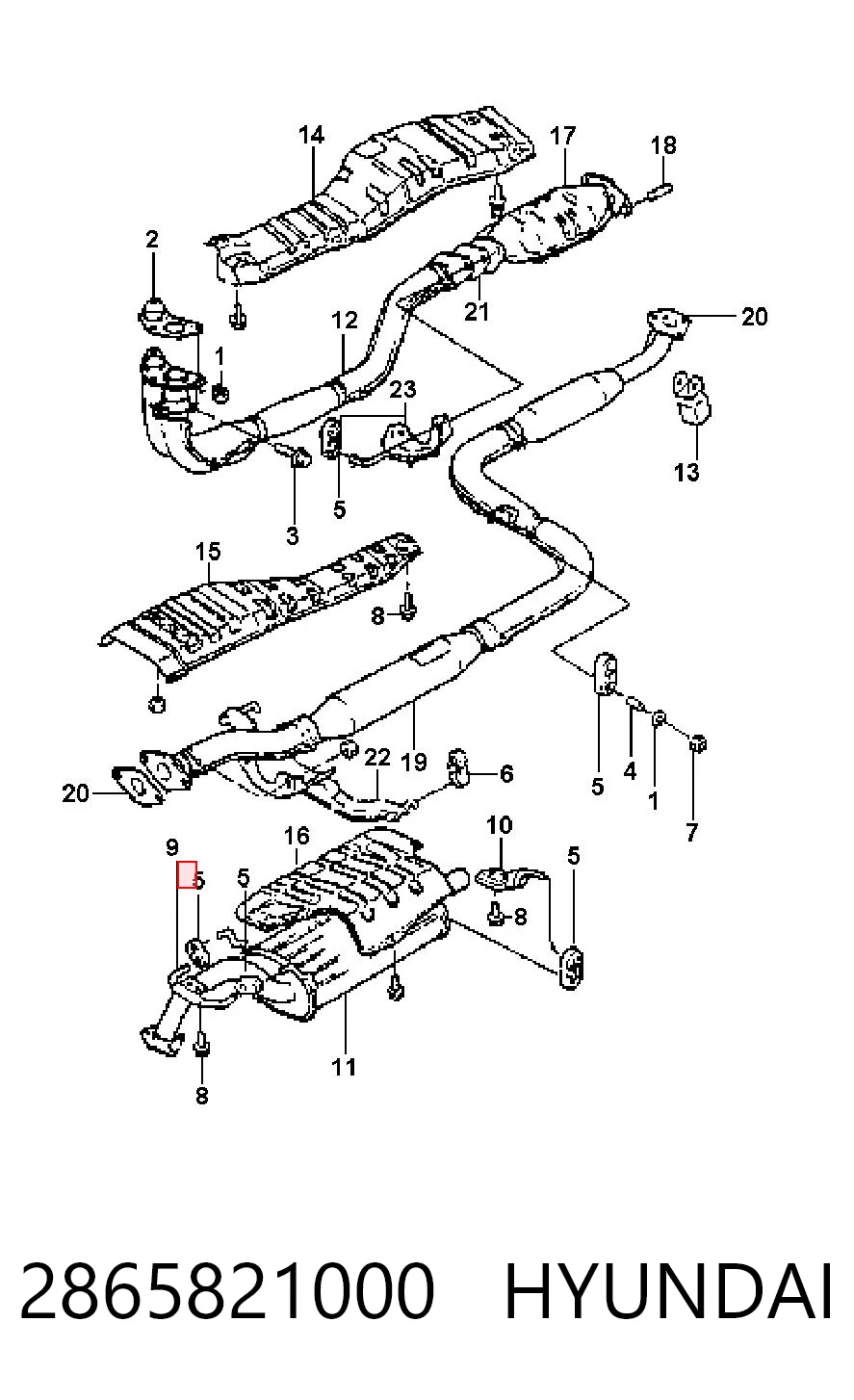 Soporte escape MB906126 Mitsubishi