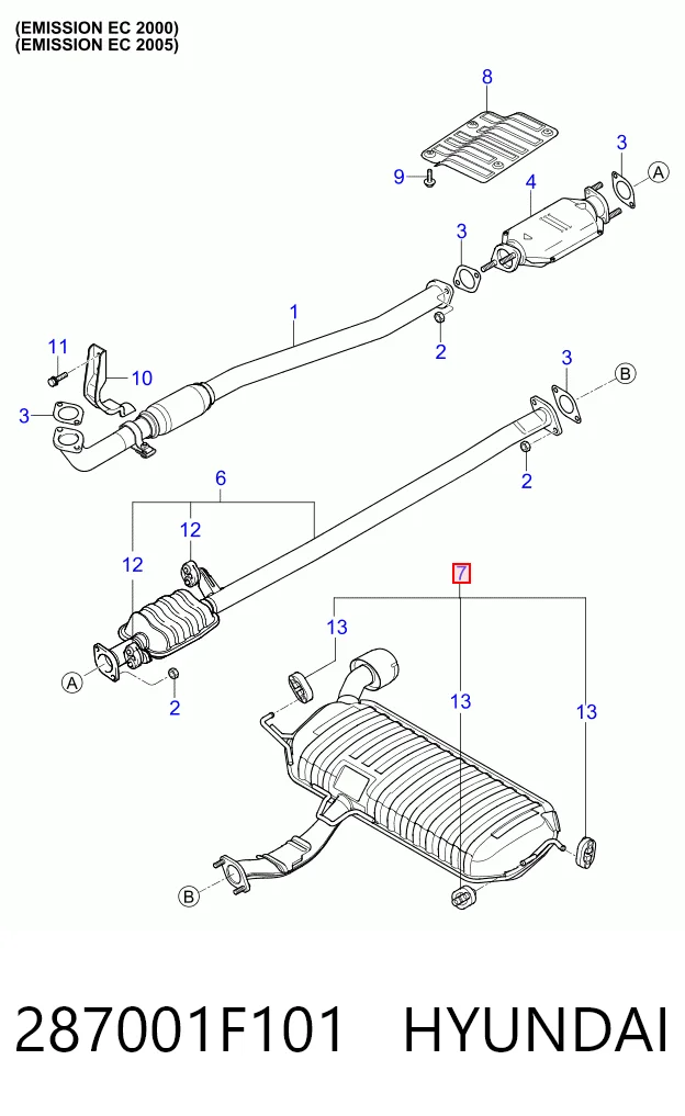 Silencioso trasero Hyundai Tucson I desde 164,95 €