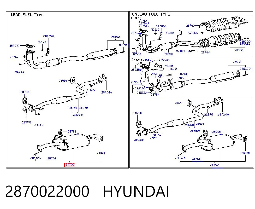 Silencioso trasero Hyundai Accent  (1994-2001)