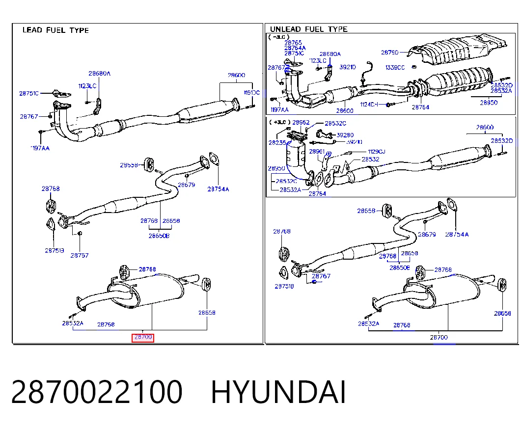 Silenciador trasero para Hyundai Accent I 