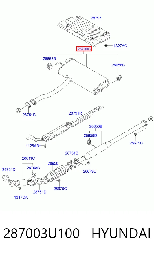 Silencioso trasero Hyundai Tucson  (TM)
