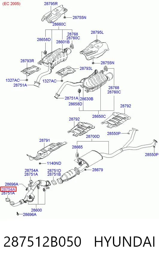 Junta de escape para Hyundai Santa Fe SM