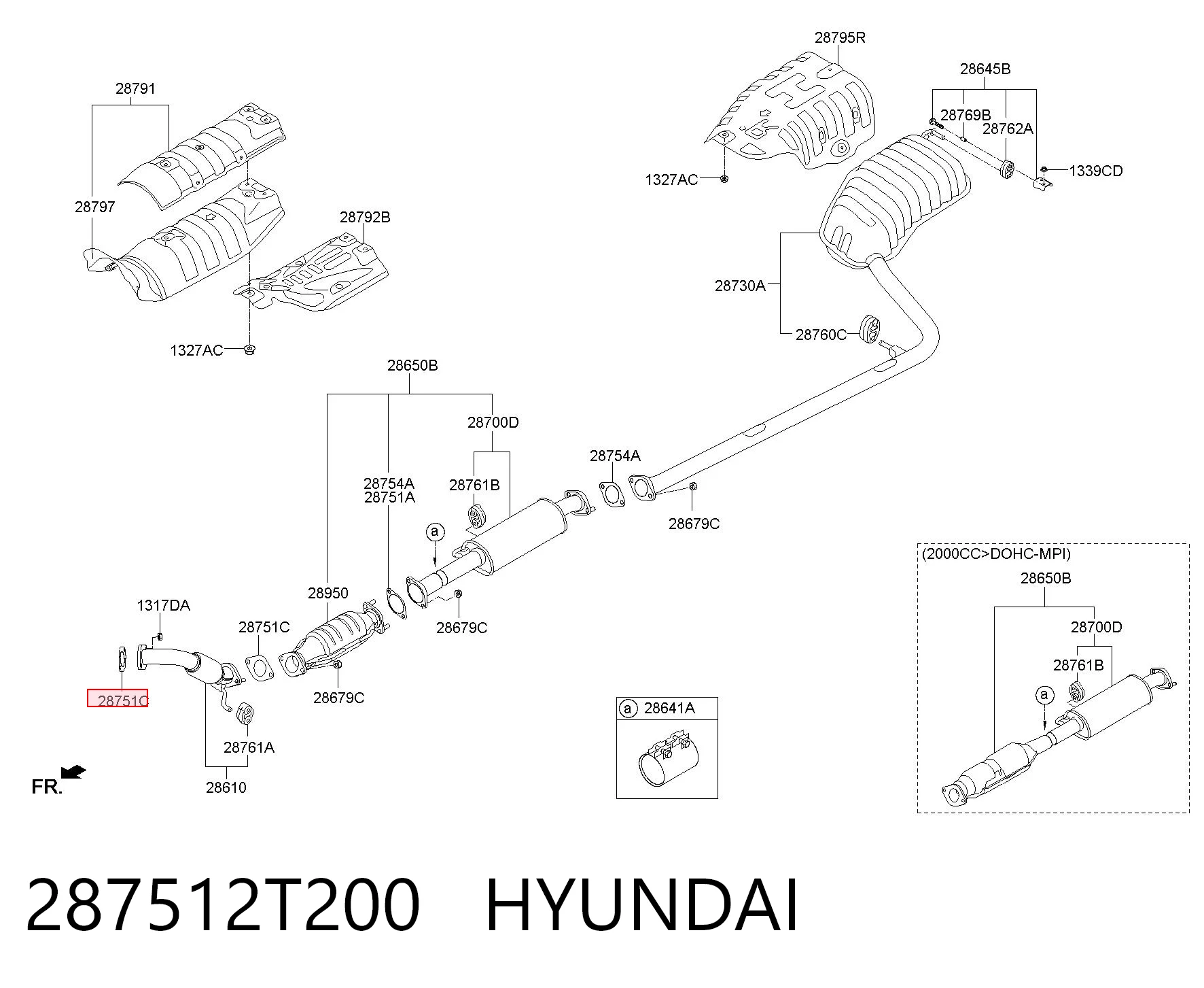 Junta de sistema de escape para Mitsubishi Lancer X SPORTBACK CX_A