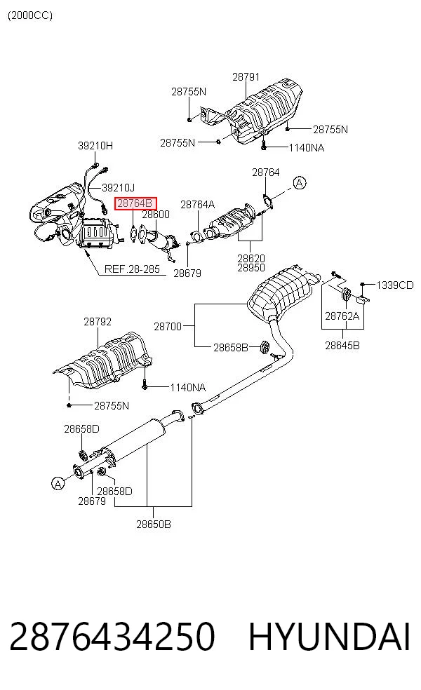 Junta de tubo de escape Hyundai Sonata V sedán (NF) (2007 - 2010) precio, desde 4,36 EUR
