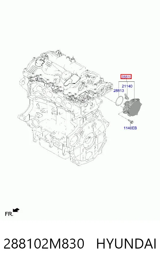 288102M830 Hyundai/Kia Bomba de vacío de frenado
