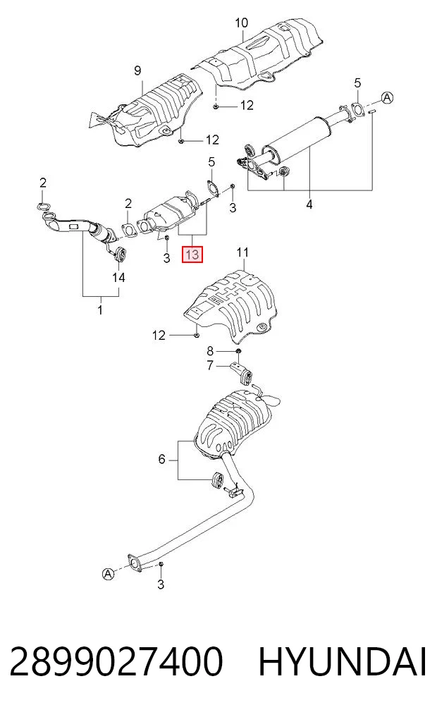 Catalizador de gasolina y diésel para Hyundai Sonata V NF