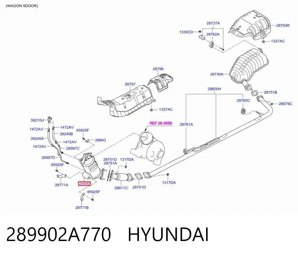 Filtro de partículas diésel 289902A770 HYUNDAI