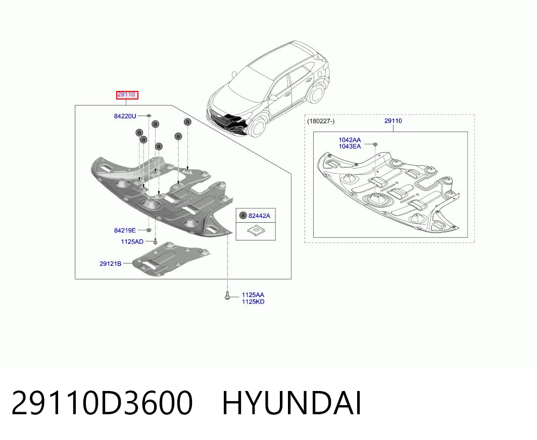 Protección motor / empotramiento para Hyundai Tucson III TL