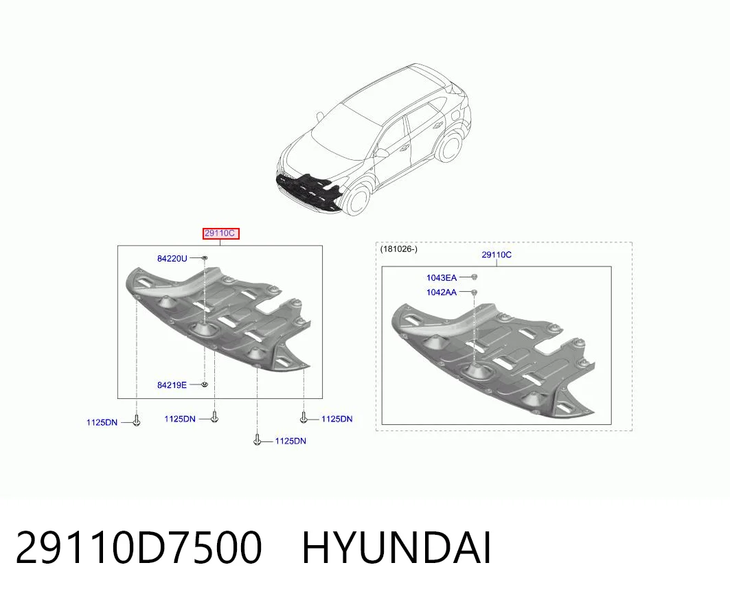 Protección de cárter Hyundai Tucson III SUV (TL) (2015 - 2023) precio, desde 52,07 EUR