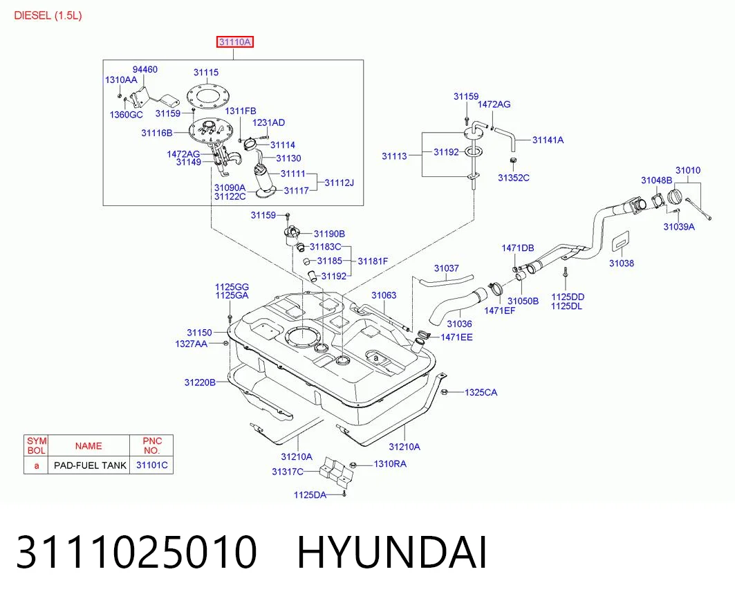 Bomba de gasolina Hyundai Accent  (X-3)