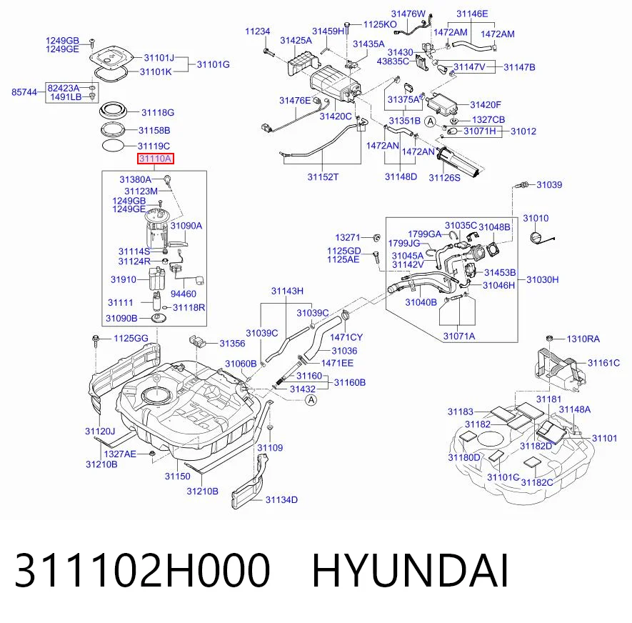 311102H000 Hyundai/Kia Módulo de alimentación de combustible