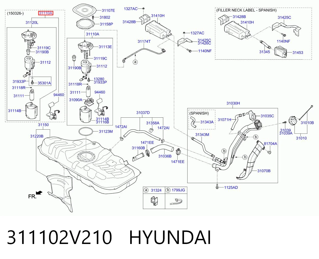 311102V210 Hyundai/Kia Módulo de alimentación de combustible