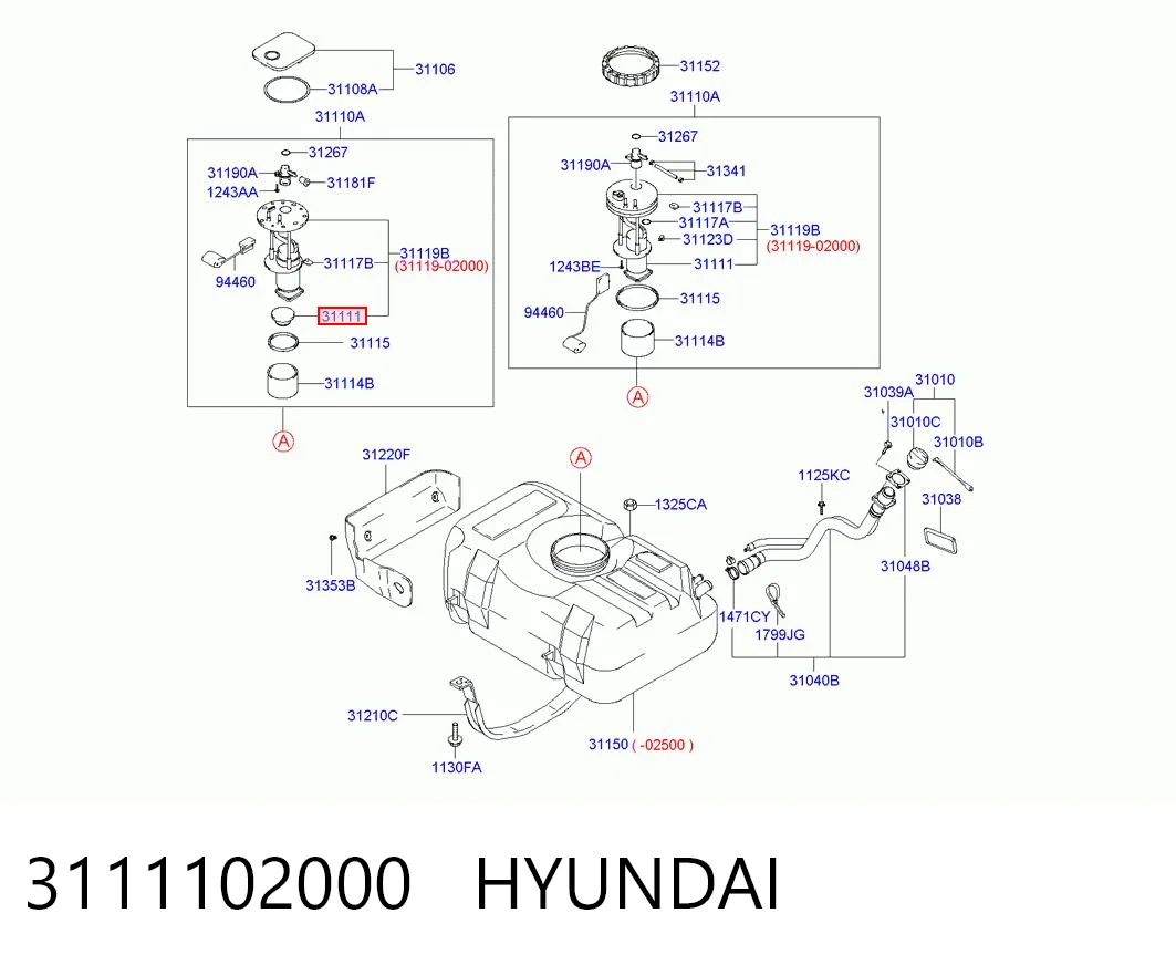 Bomba de gasolina Hyundai Santa Fe II (CM)