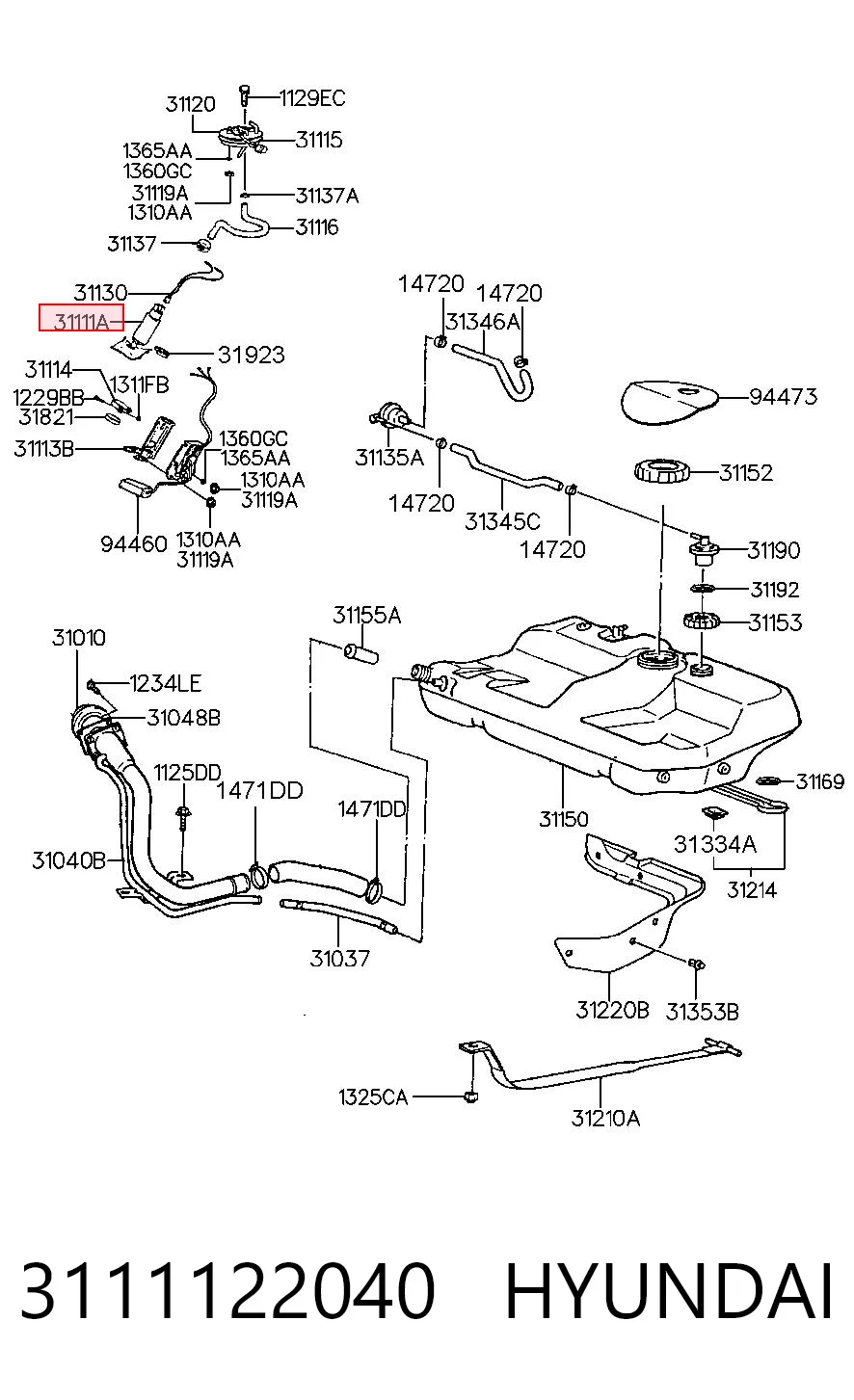 3111122040 Hyundai/Kia