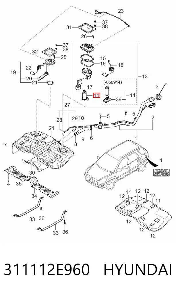 311112E960 Hyundai/Kia Unidad de alimentación de combustible