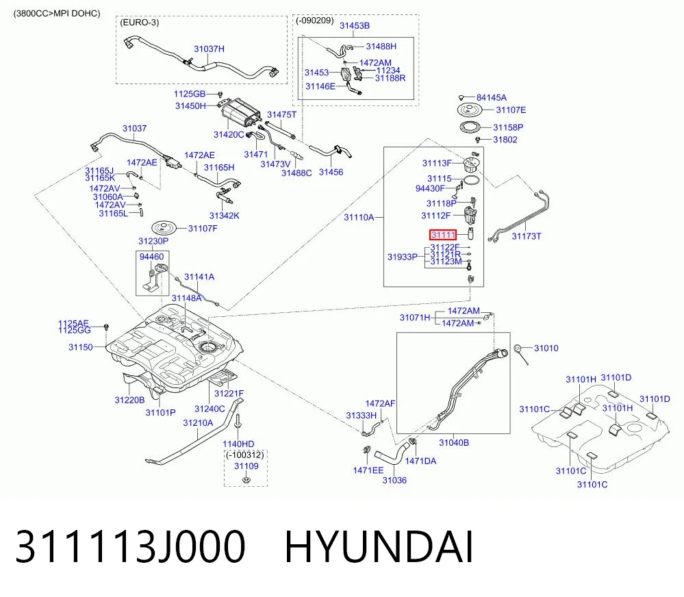 311113J000 Hyundai/Kia