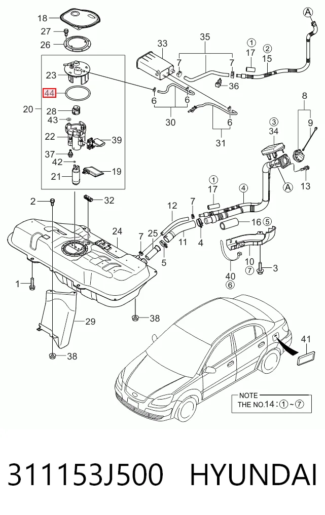 311153J500 Hyundai/Kia