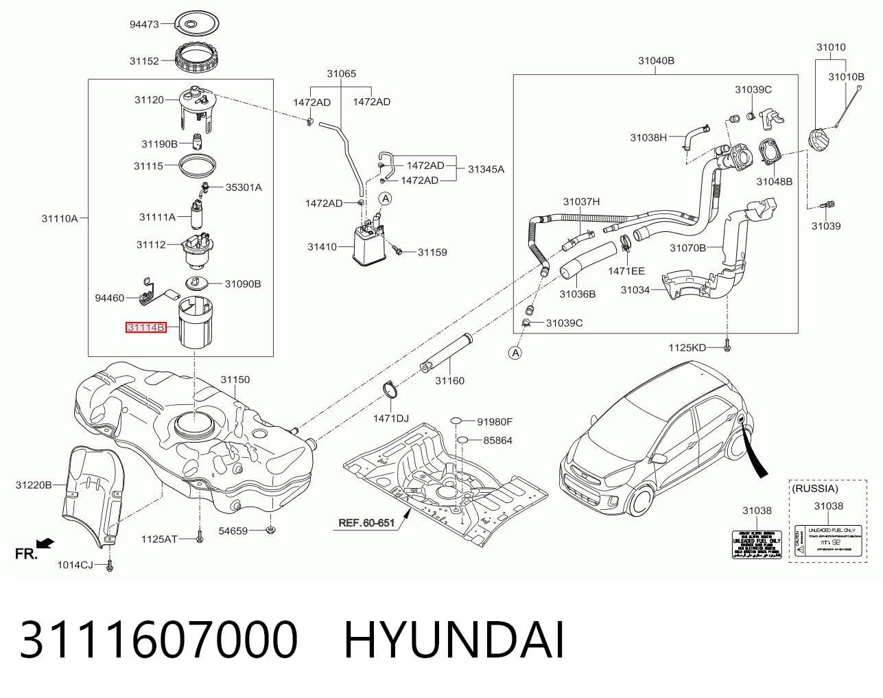 3111607000 Hyundai/Kia