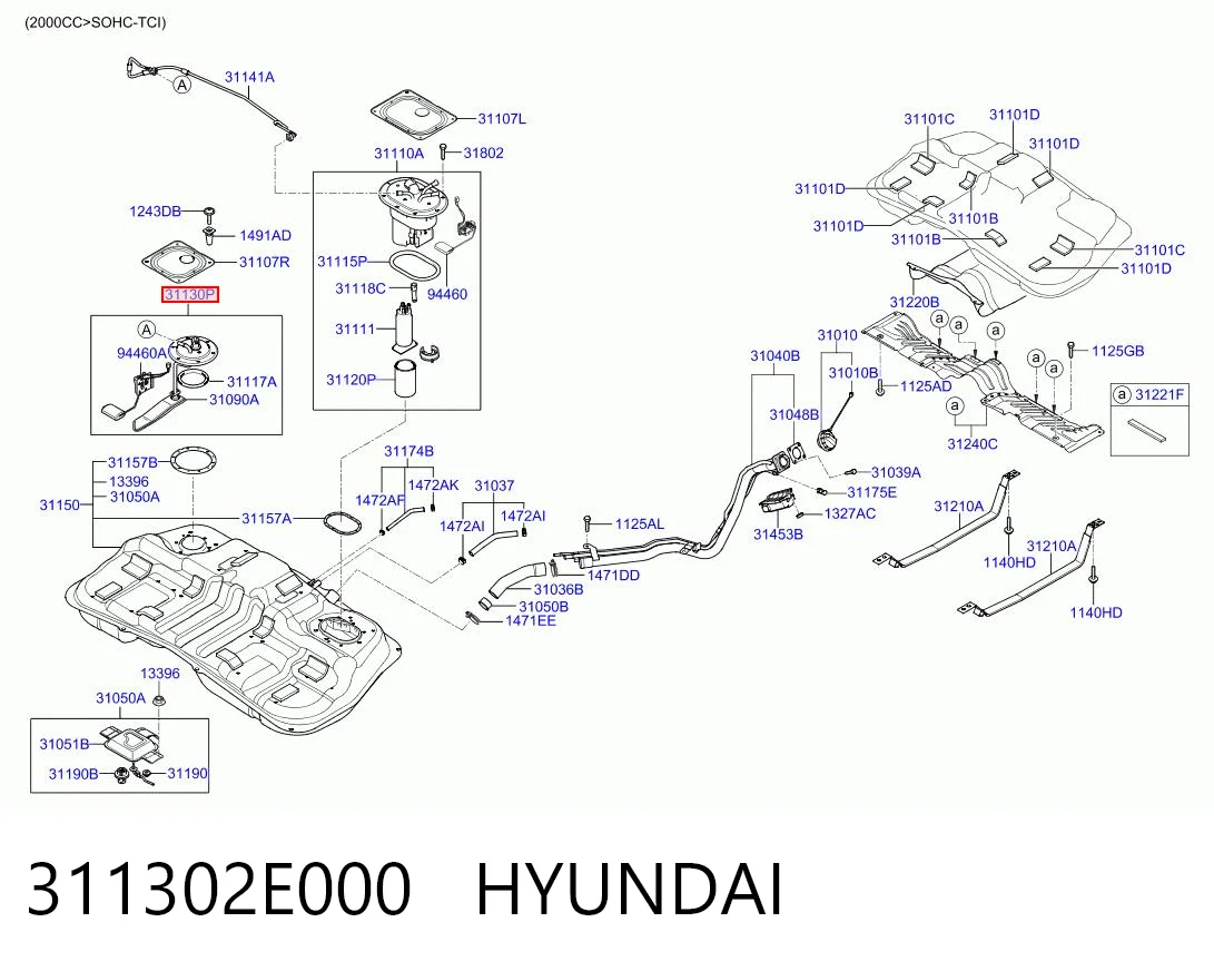 311302E000 Hyundai/Kia Medidor de combustible