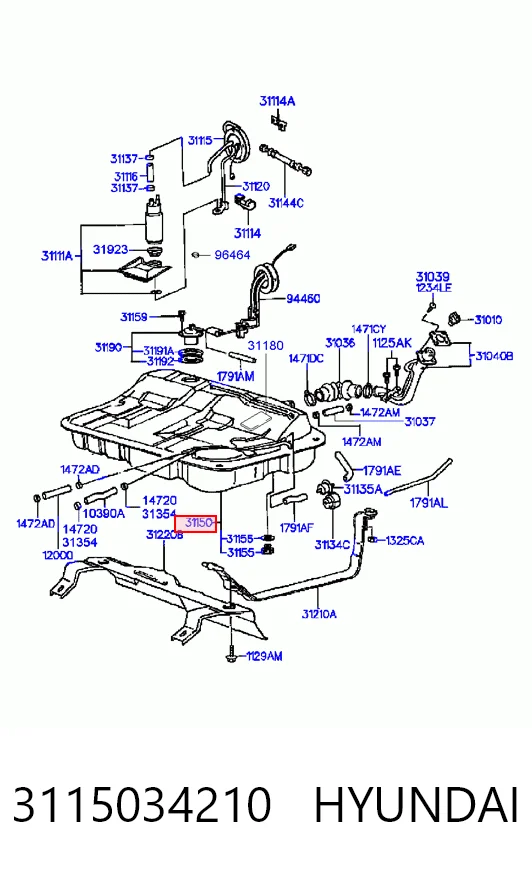 Comprar Depósito de combustible Hyundai Sonata III Y-3 a bajo precio
