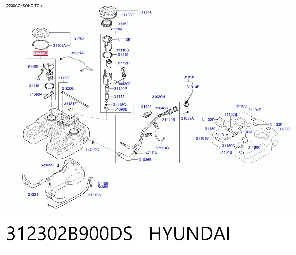 Comprar Aforador de nivel de combustible Hyundai Santa Fe II CM a bajo precio