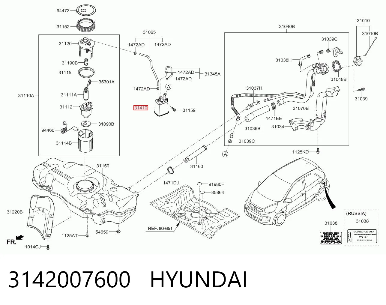 3142007600 Hyundai/Kia