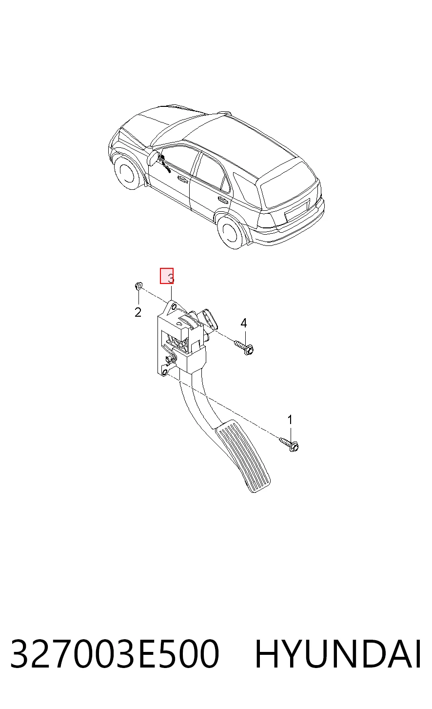 Pedal del acelerador para KIA Sorento JC