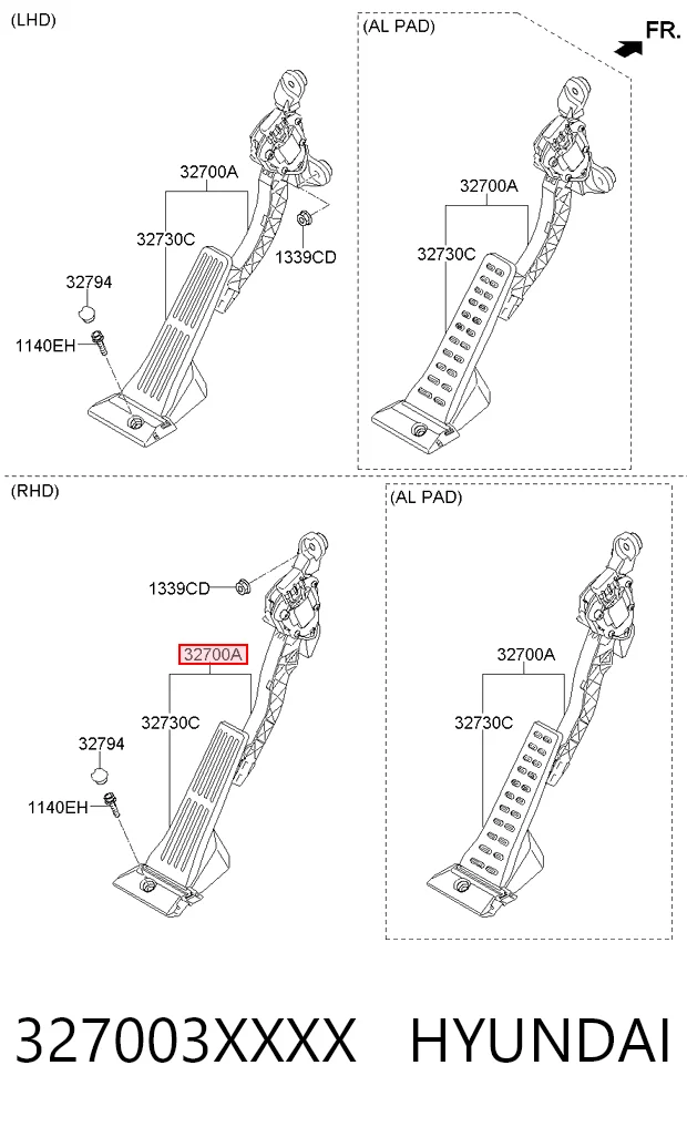 Pedal de aceleracion para Hyundai I30  GDH