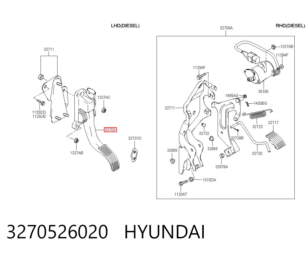 Comprar Pedal del acelerador Hyundai Santa Fe I SM a bajo precio