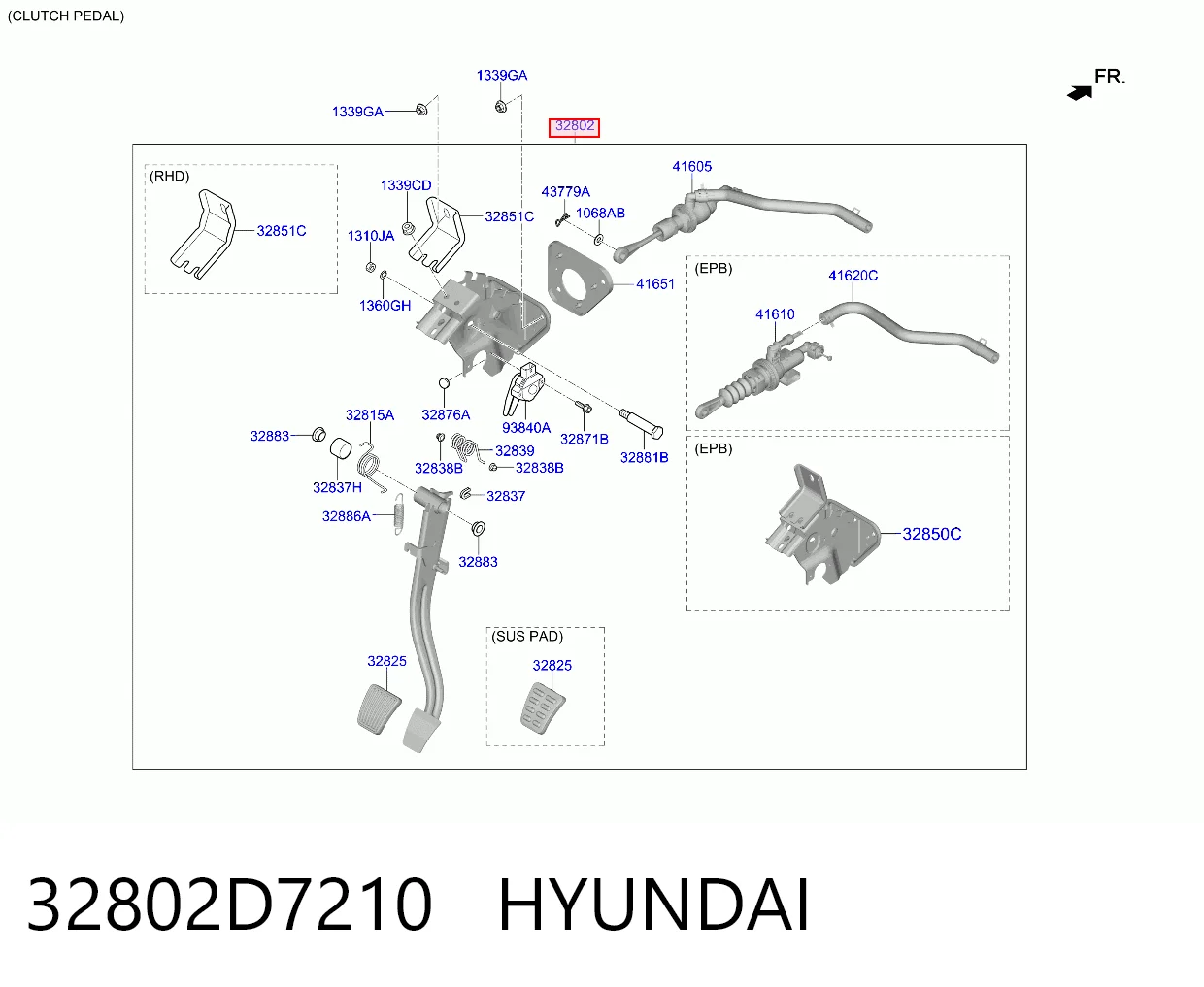 Comprar Pedal de embrague Hyundai Tucson III TL a bajo precio
