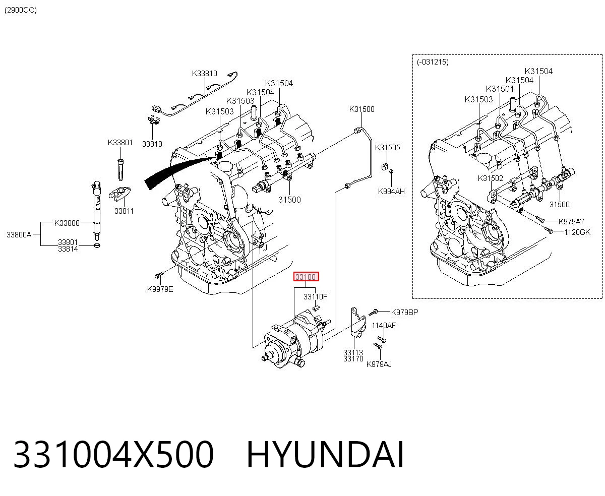 331004X500 Hyundai/Kia Bomba de inyección