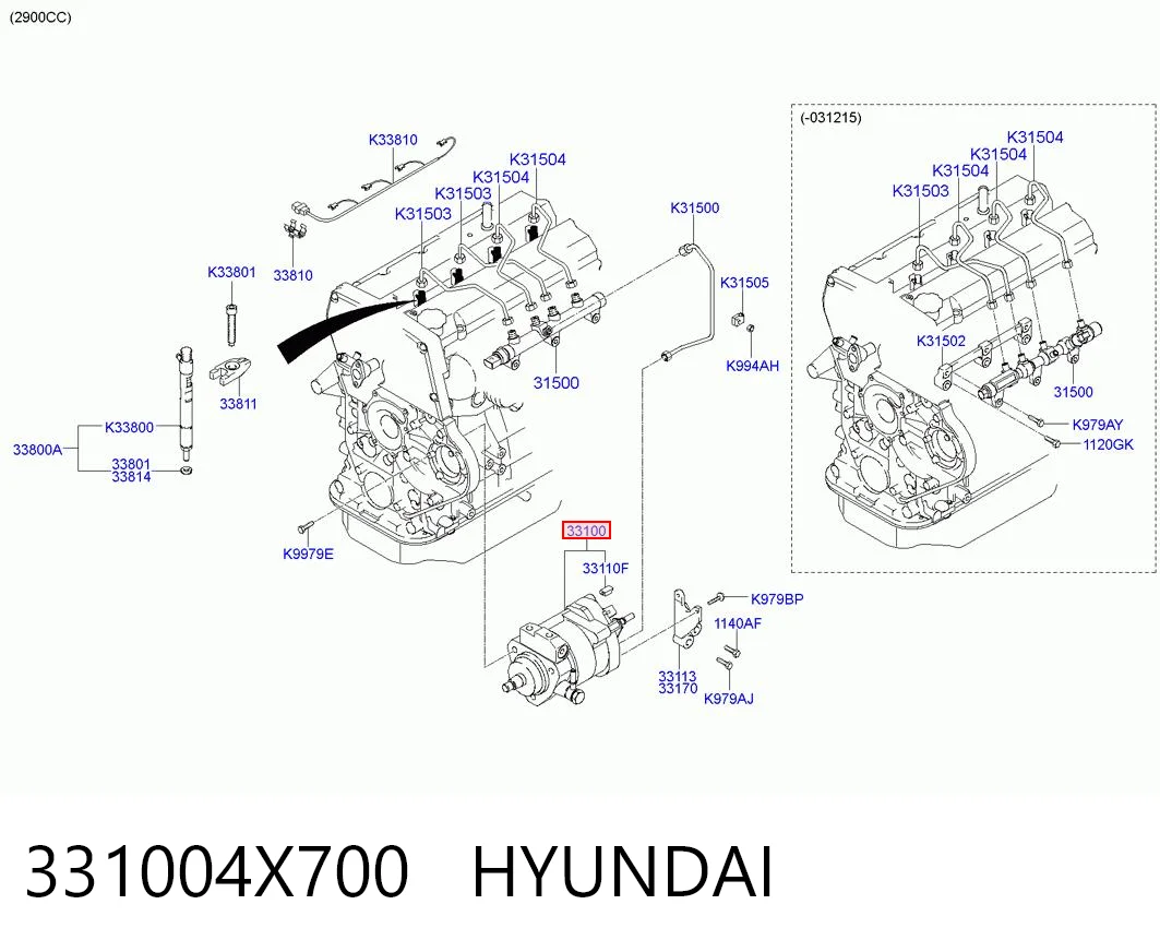 331004X700 Hyundai/Kia Bomba de inyección