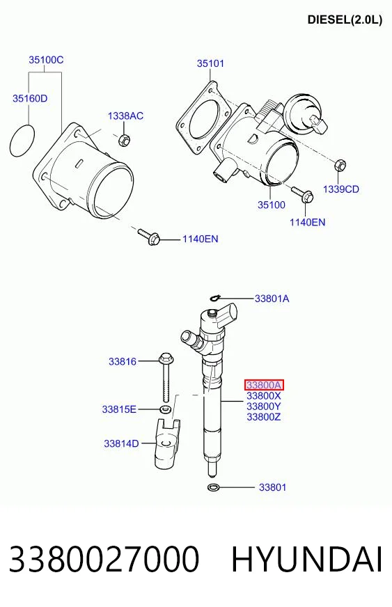 Inyector 3380027000 VAG