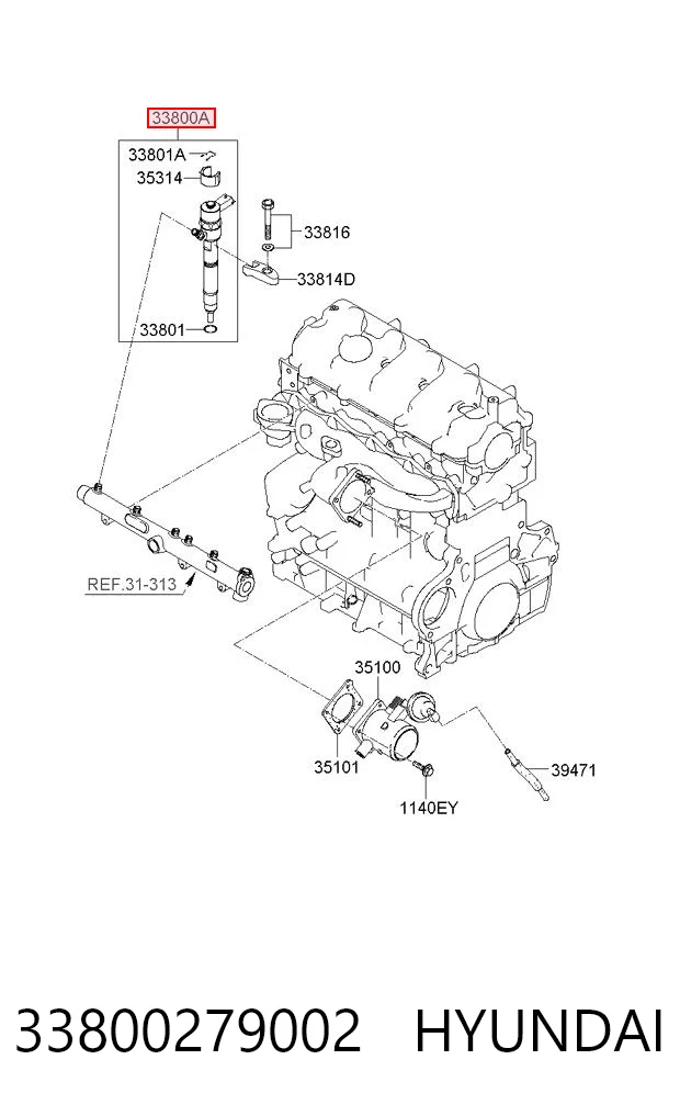 Inyector para Hyundai Tucson JM