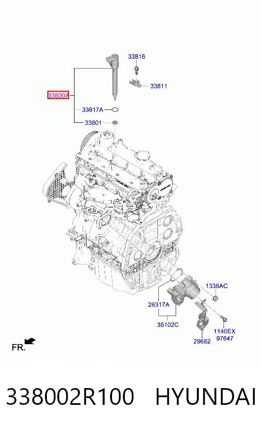 338002R100 Hyundai/Kia Inyector de combustible