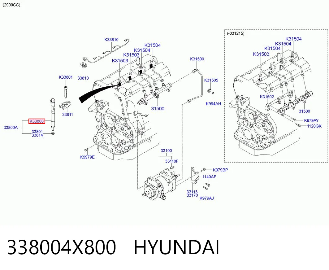 Inyector 338004X800 Honda