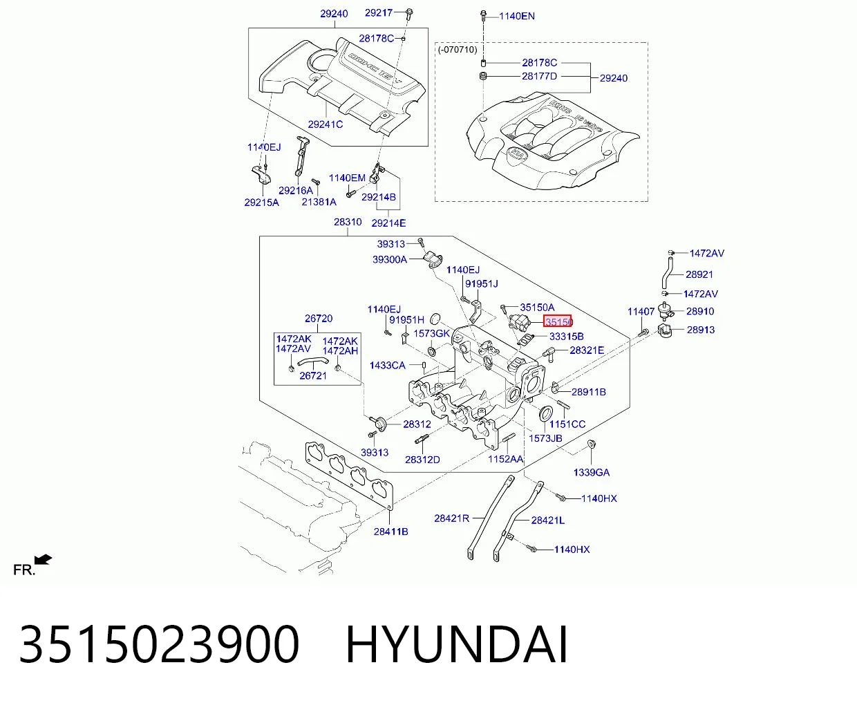 3515023900 Hyundai/Kia Regulador de ralentí